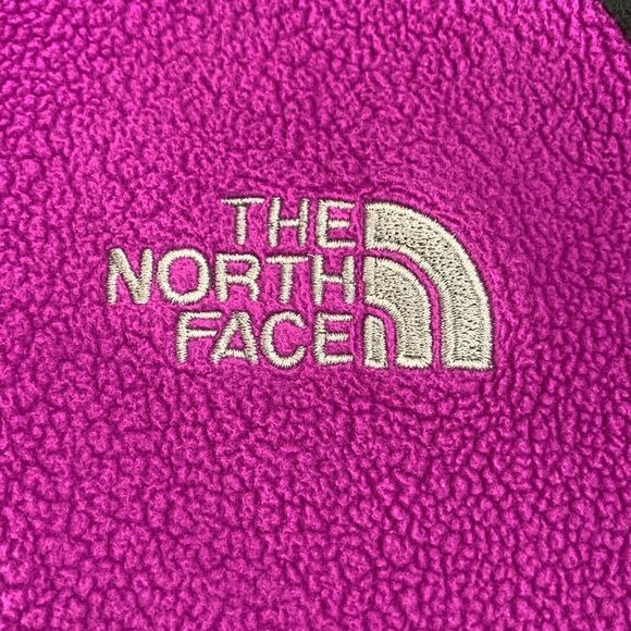 The North Face Fleece Purple Black Zip Pockets Logo Women’s Jacket Size M - Picture 7 of 10